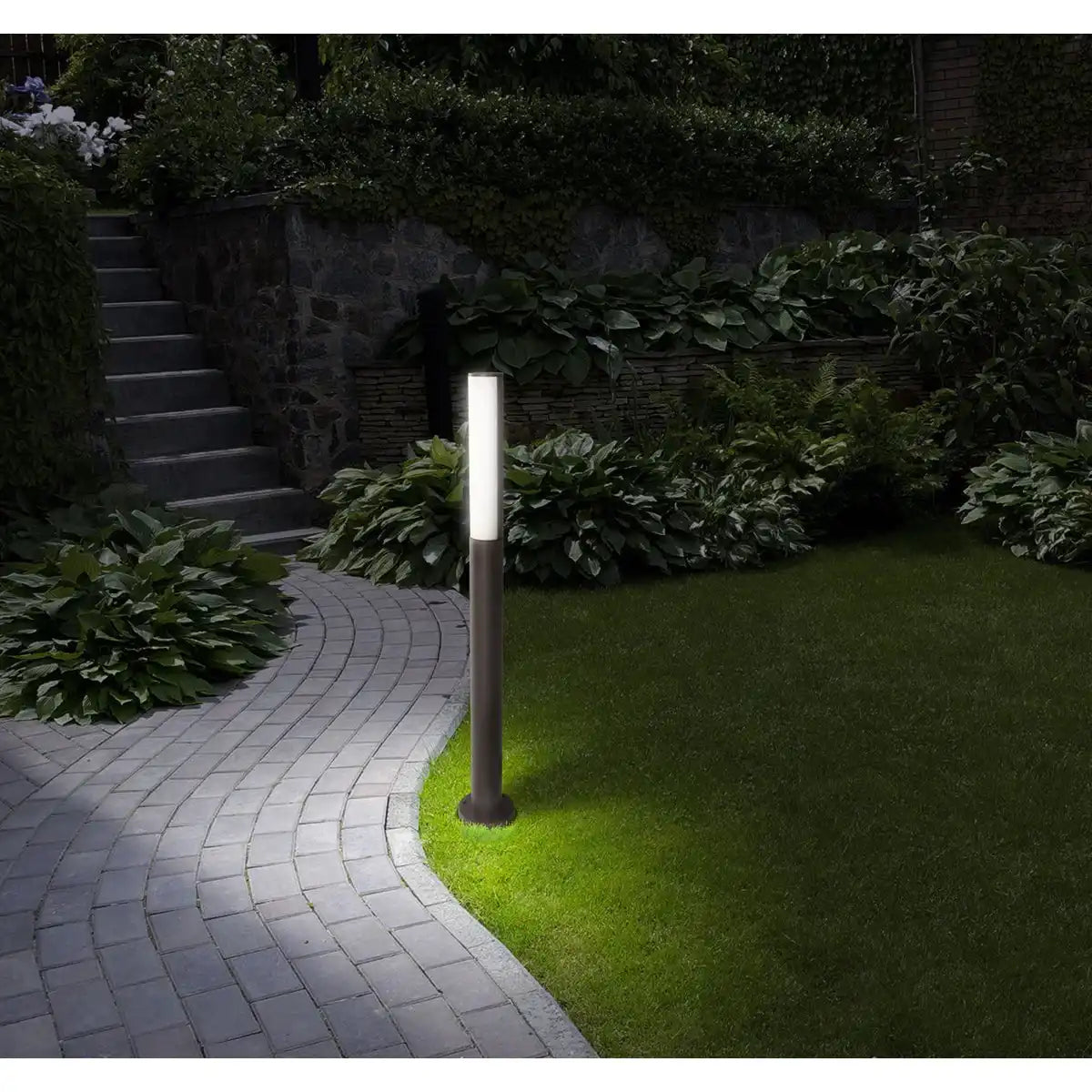 LED Außen Stehleuchten "FLAIR" aus Metall und Kunststoff in Anthrazit, mit integrierter LED