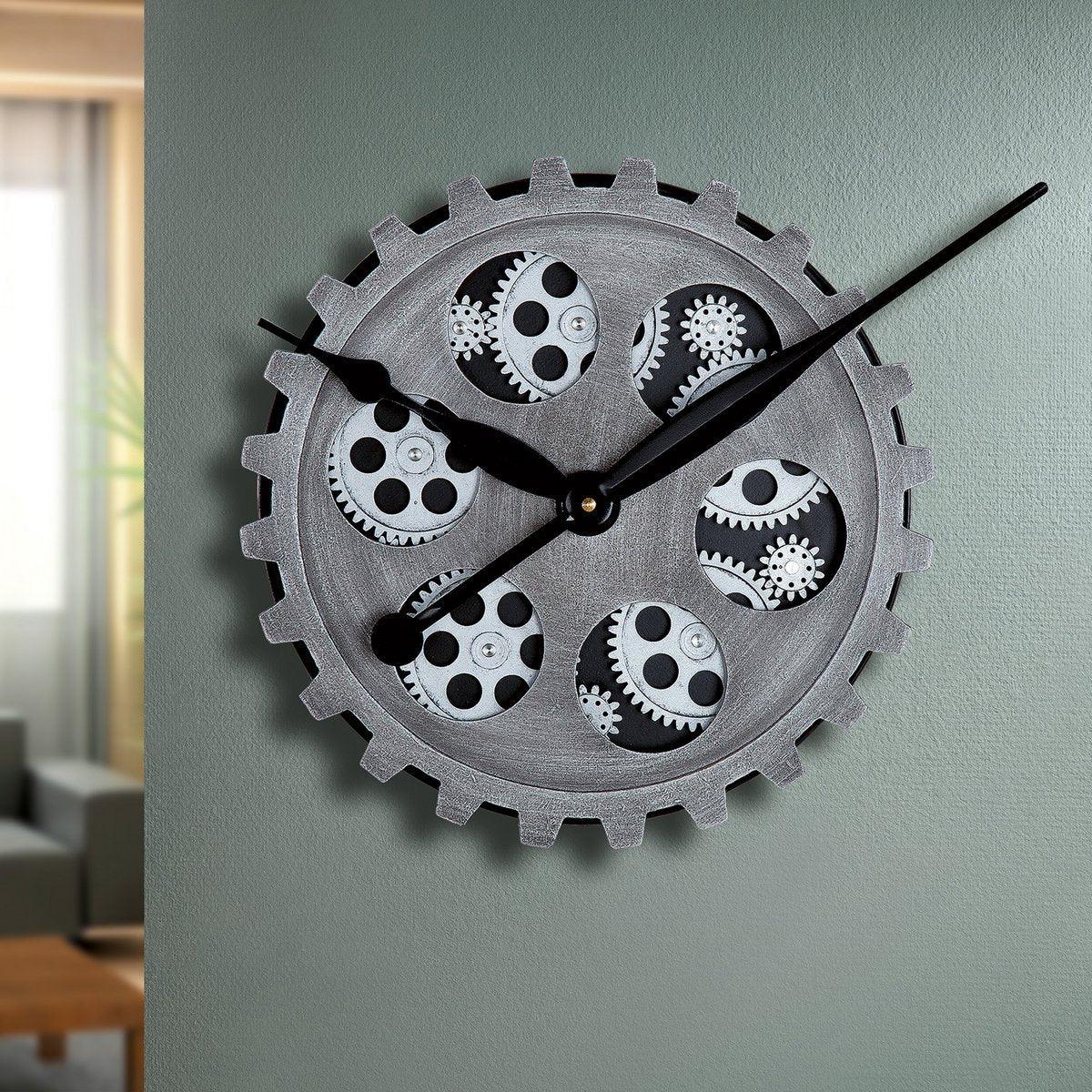 Metall Kunststoff Wanduhr "Gears"