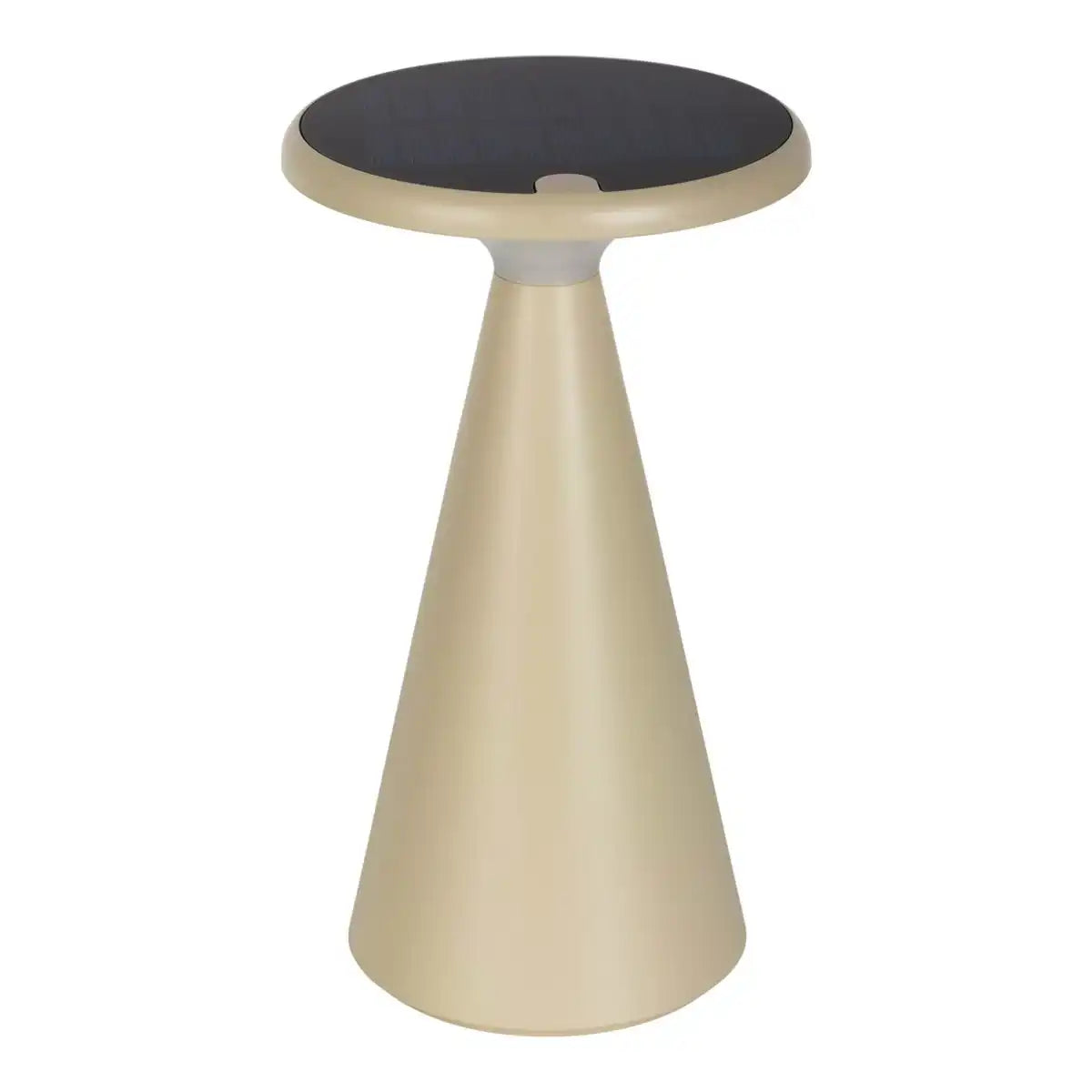 Solar-Akku-Tischleuchte "Palu" für Außen und Innen, aus Kunststoff in Beige , 20 cm hoch