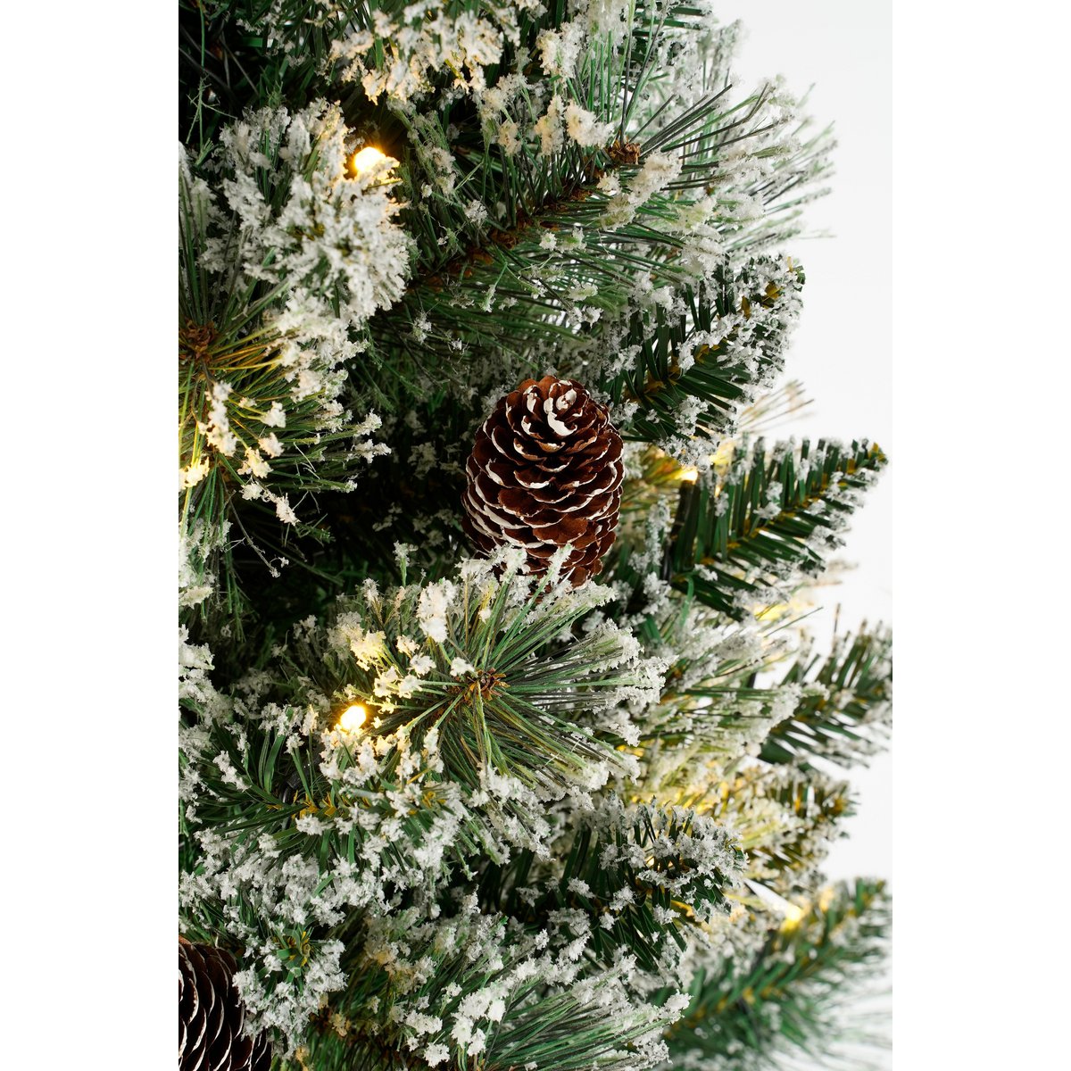 Künstlicher Weihnachtsbaum im Topf – H90 x Ø48 cm – Grün gefrostet