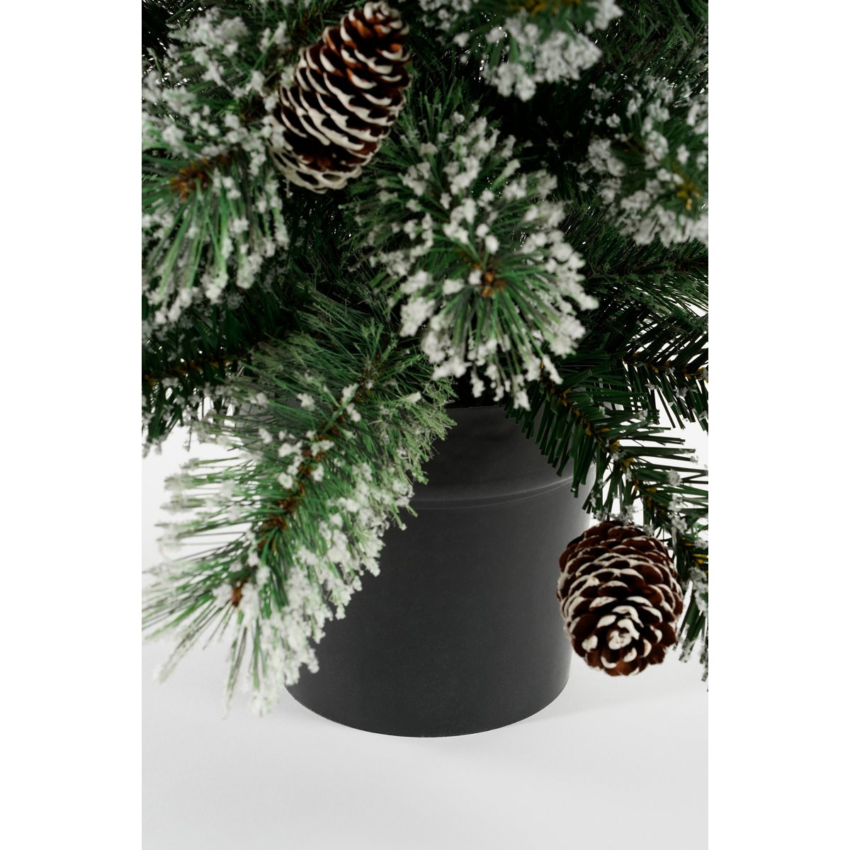 Vandans Künstlicher Weihnachtsbaum im Topf – H90 x Ø48 cm – Grün gefrostet