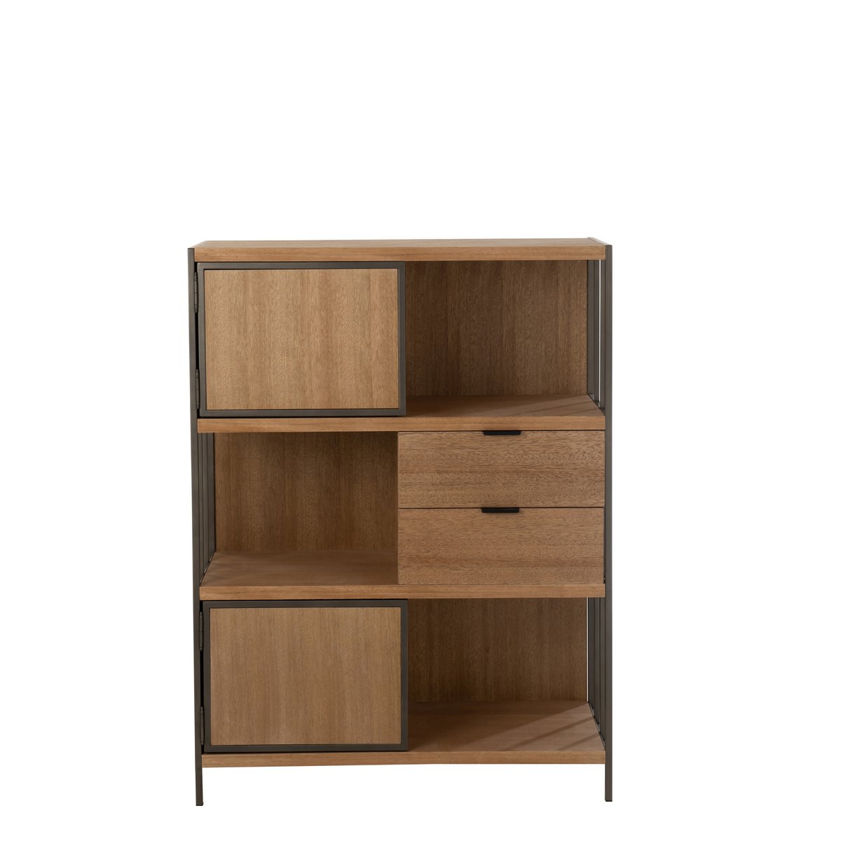 J-Line Compartments Schrank – Holz/Metall – Natur