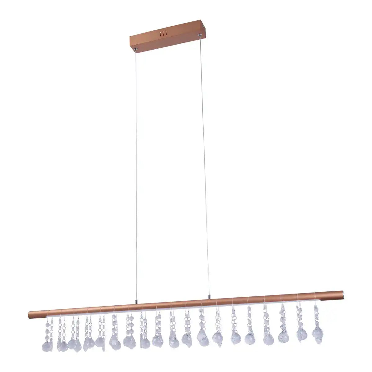 LED Pendelleuchte "NOBILIS" Länge ca. 100 cm, aus Metall und Kunststoff in Gold, mit fest verbauten LEDs, Beleuchtung für Wohnzimmer, Esszimmer oder Büro
