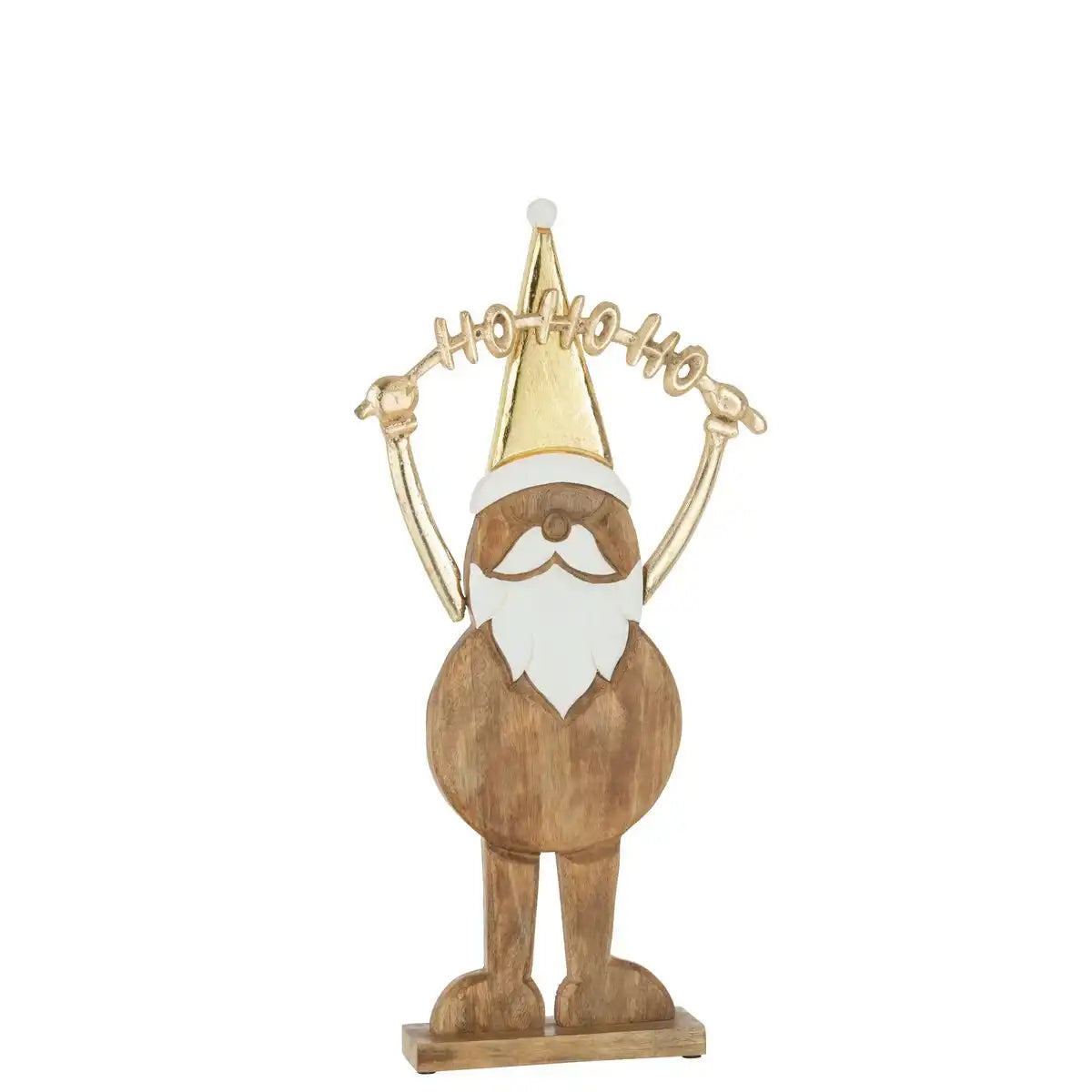 J-Line Weihnachtsanhänger – Holz – Gold – groß