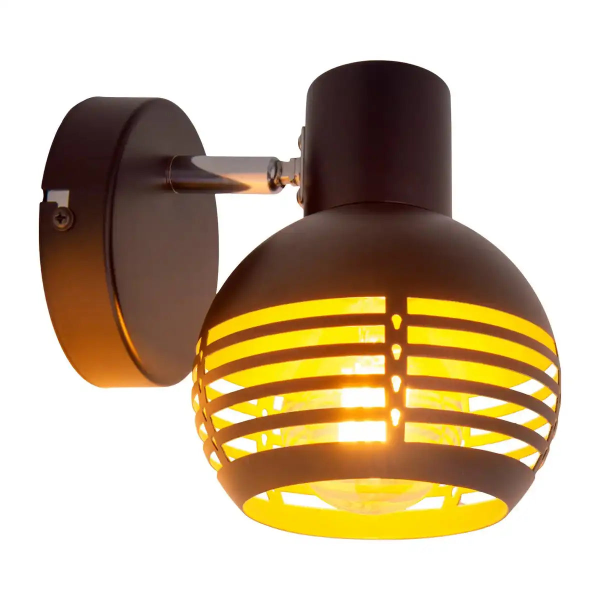 1er Wand- und Deckenleuchte, Spot "CASCO" aus Metall in Schwarz, und Gold, mit E27-Fassung, 23 x 12 x 14 cm. Stilvolle Beleuchtung für Wohnzimmer, Esszimmer oder Küche.