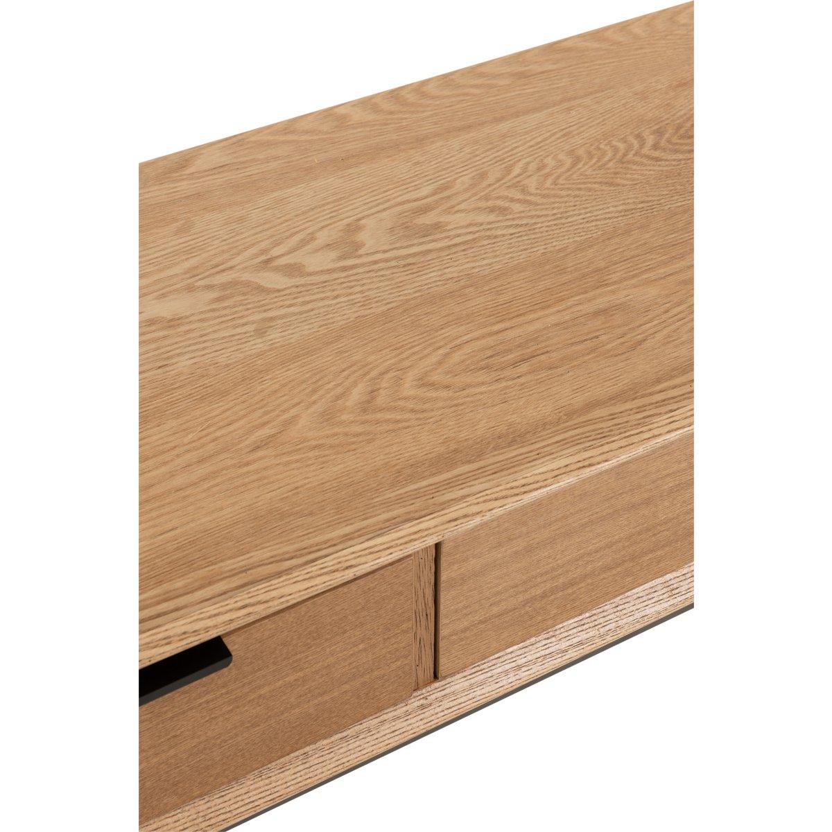 J-Line Konsole 3 Schubladen Holz/Metall Natur