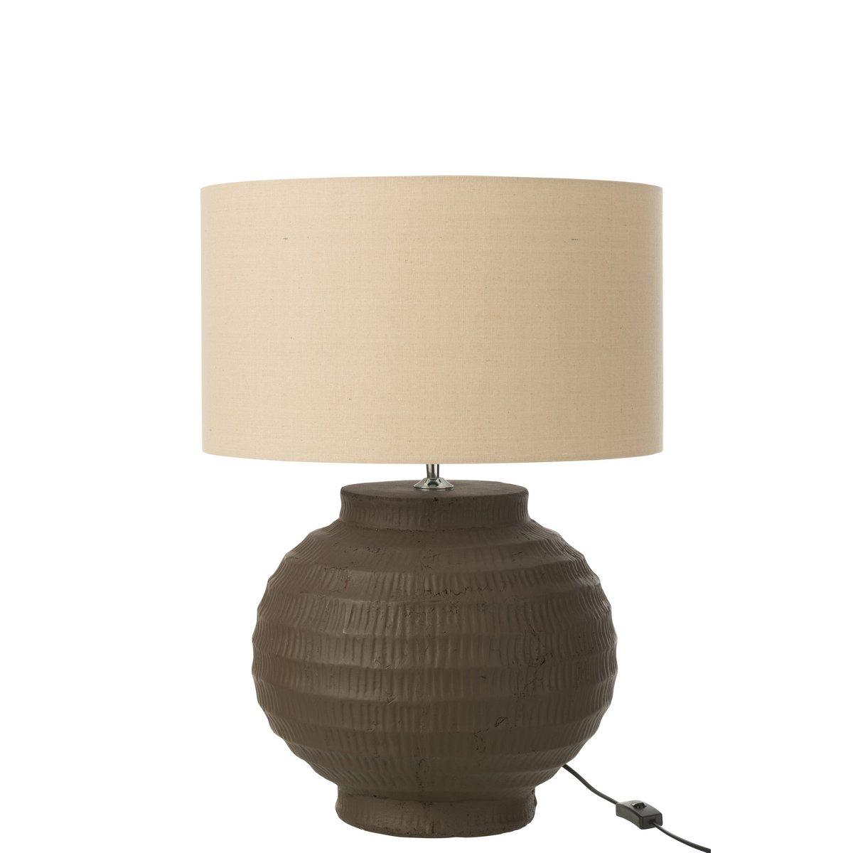 J-Line Tischlampe Terrakotta Brown