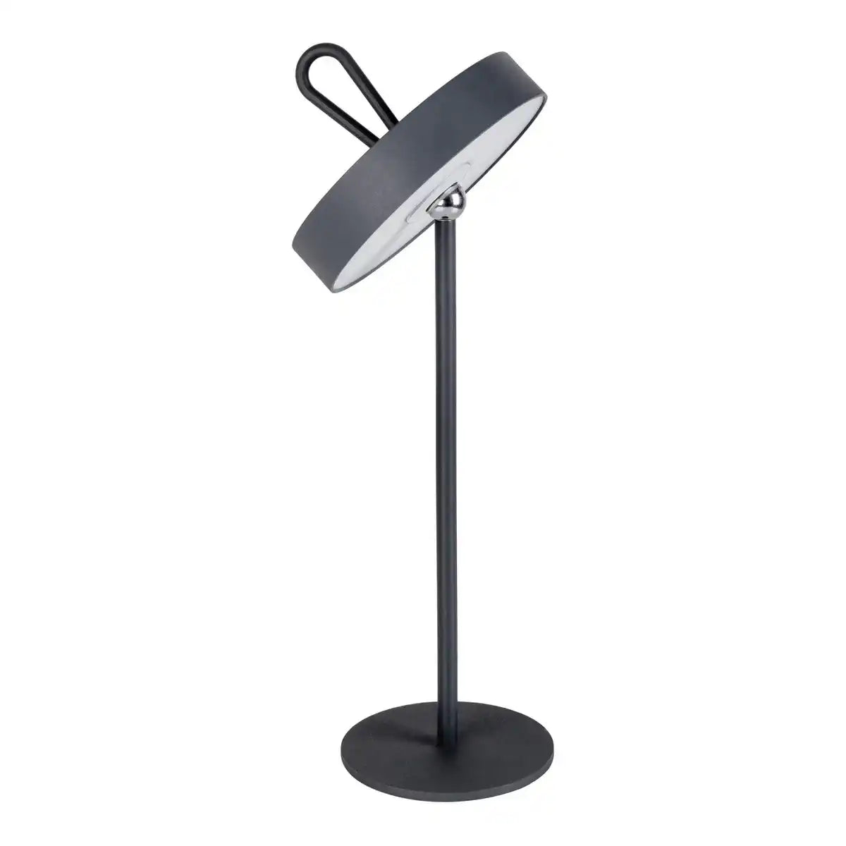 LED-Akku-Tischleuchte magnetisch "ELLA" für Außen und Innen, aus Metall und Kunststoff in Grau , 35 cm hoch
