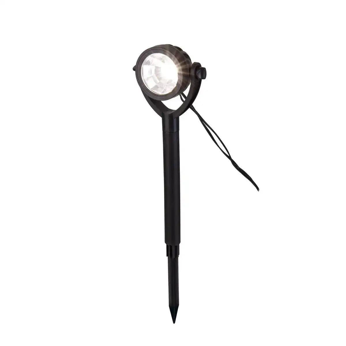 Solar- / Erdspieß 6er Set "NOMI" ca. 475 cm lang, aus schwarzem Kunststoff, warmweiß