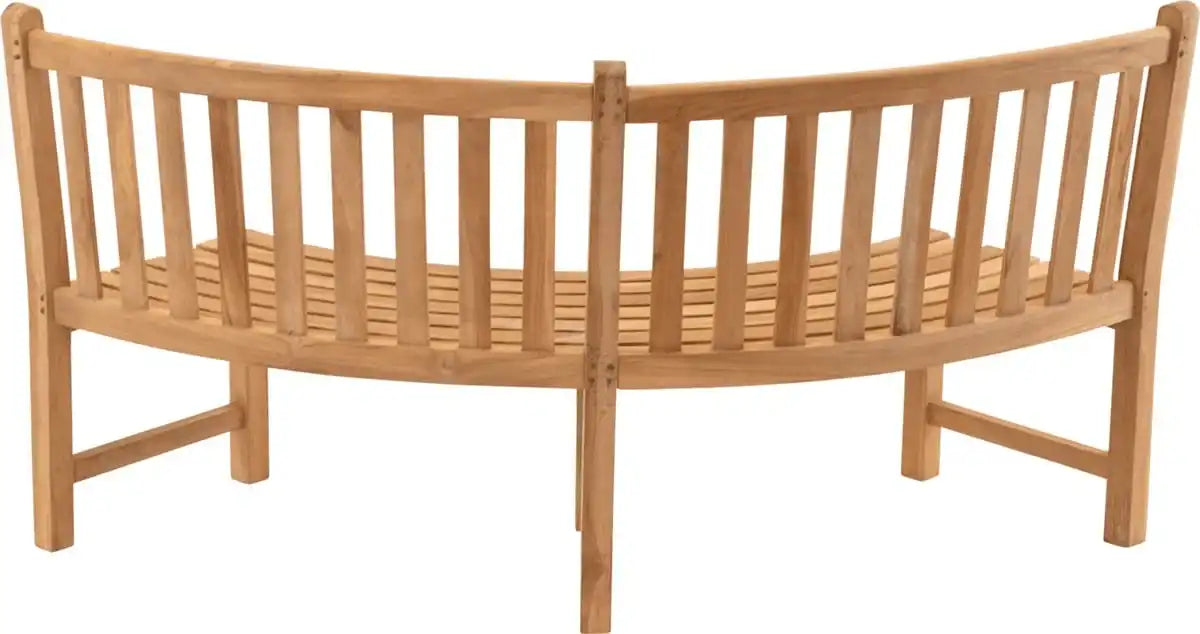 Eck Gartenbank Holzbank Round Teakholz 200 cm - HomeDesign Knaus