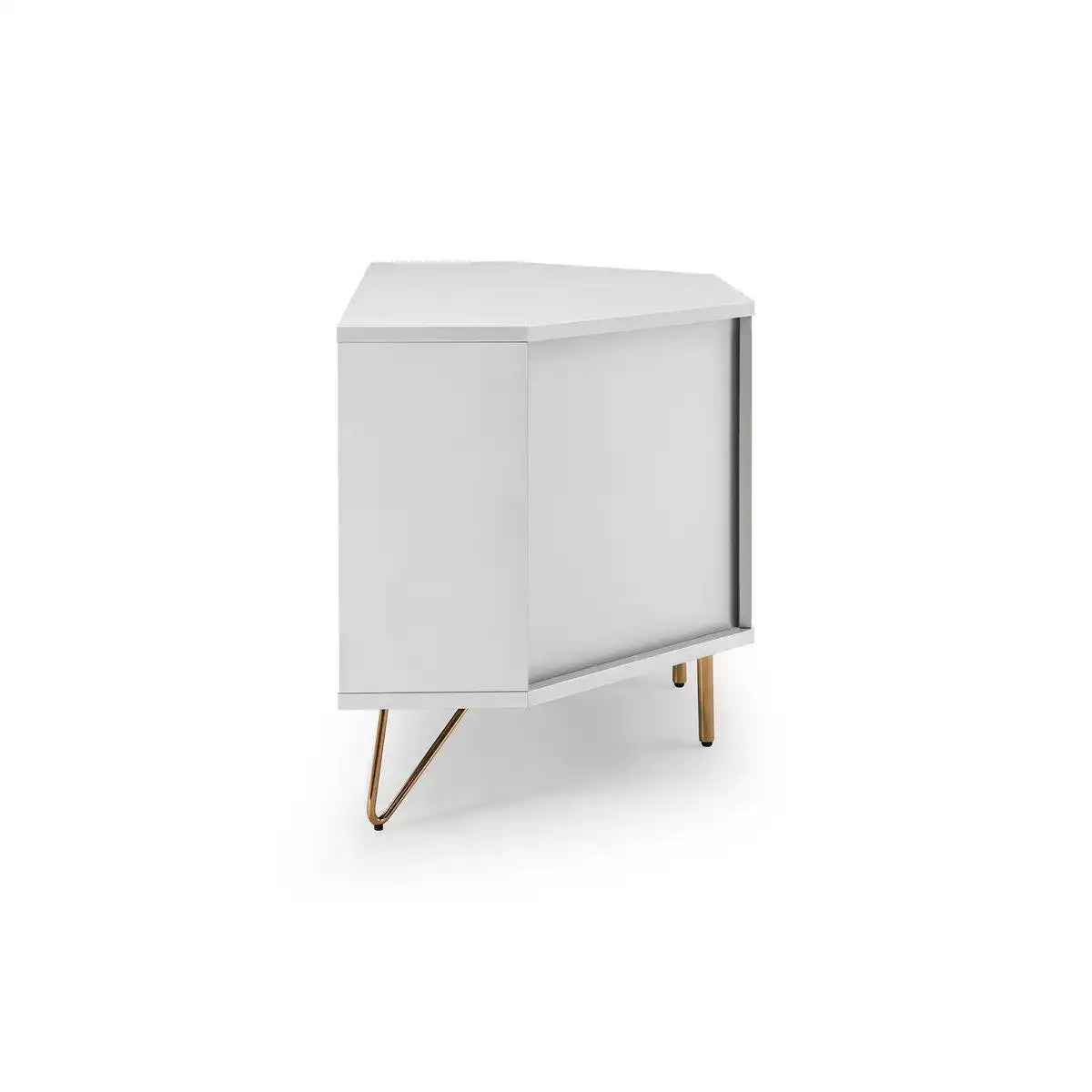 Eck TV-Lowboard mit Schublade, Klappfach und offenem Fach - HomeDesign Knaus
