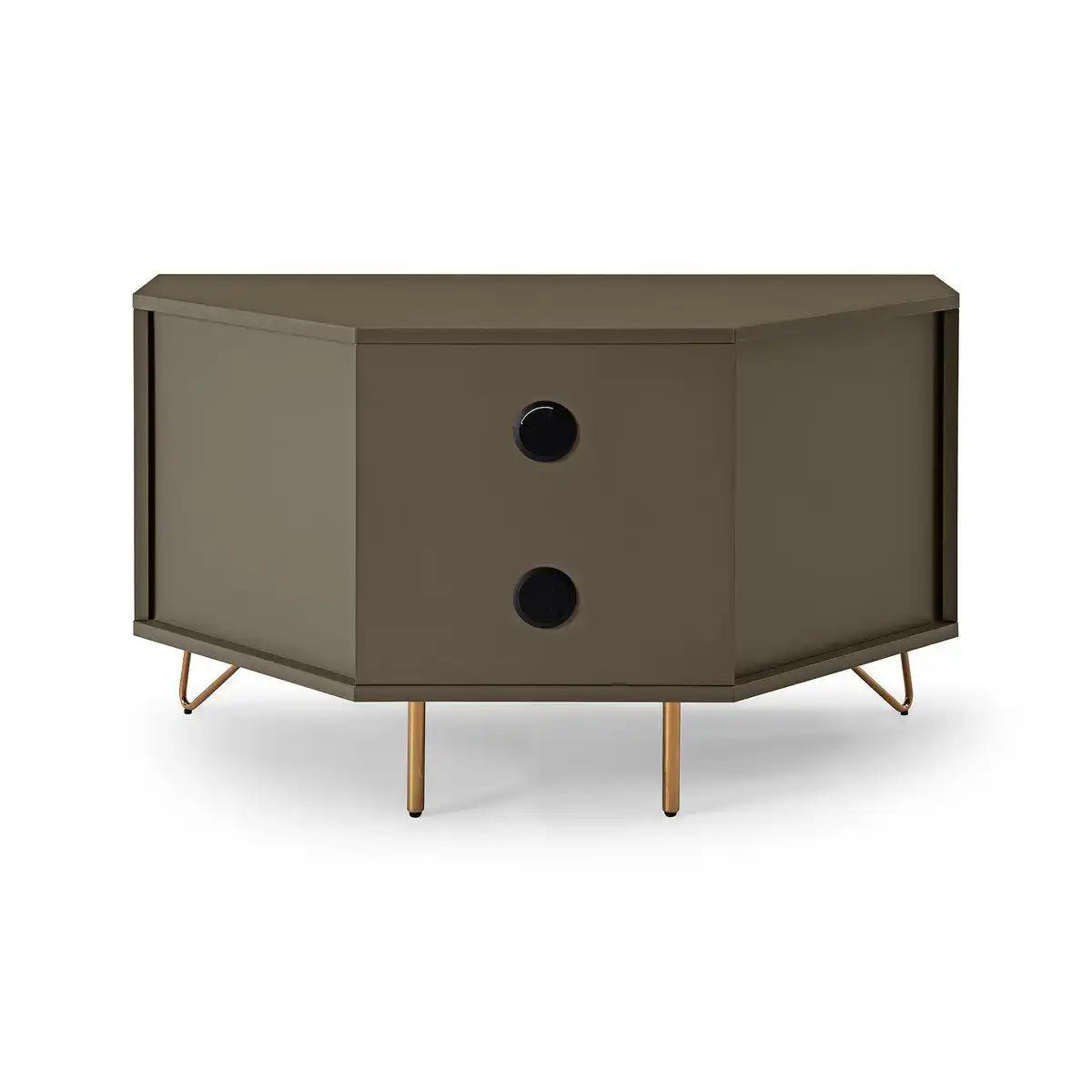 Eck TV-Lowboard mit Schublade, Klappfach und offenem Fach - HomeDesign Knaus