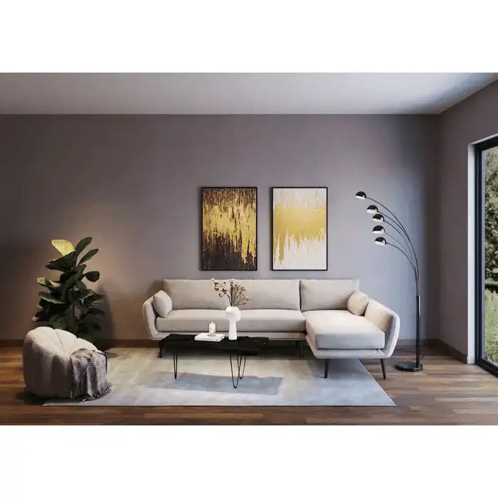 Ecksofa Amalfi Rechts Polyester Sofa 275cm - HomeDesign Knaus