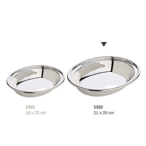 EDZARD Schale Dekoschale Servierschale Olympia, oval, 21 x 28 cm, schwerversilbert - HomeDesign Knaus