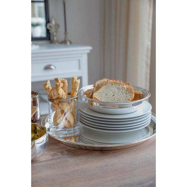 EDZARD Schale Dekoschale Servierschale Olympia, oval, 21 x 28 cm, schwerversilbert - HomeDesign Knaus