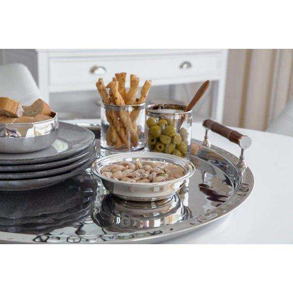 EDZARD Schale Dekoschale Servierschale Saturn, schwerversilbert, Durchmesser 21 cm - HomeDesign Knaus