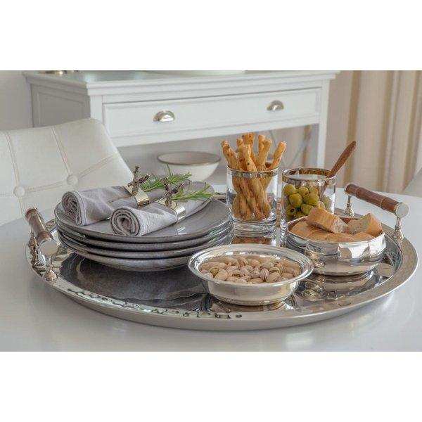 EDZARD Schale Dekoschale Servierschale Saturn, schwerversilbert, Durchmesser 21 cm - HomeDesign Knaus