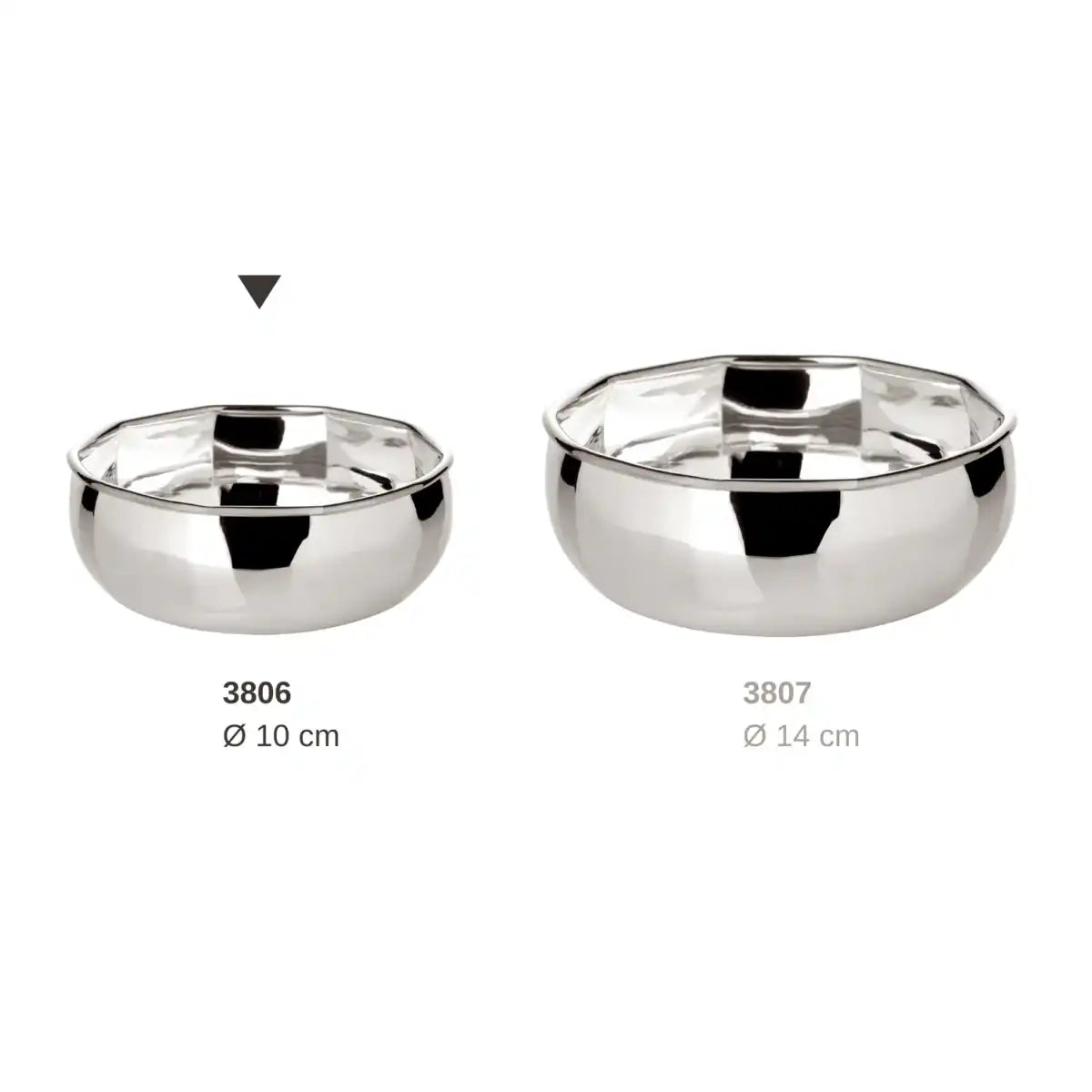 EDZARD Schale Dekoschale Servierschale Ten, 10-eckig, schwerversilbert, Durchmesser 10 cm, Höhe 4 cm - HomeDesign Knaus