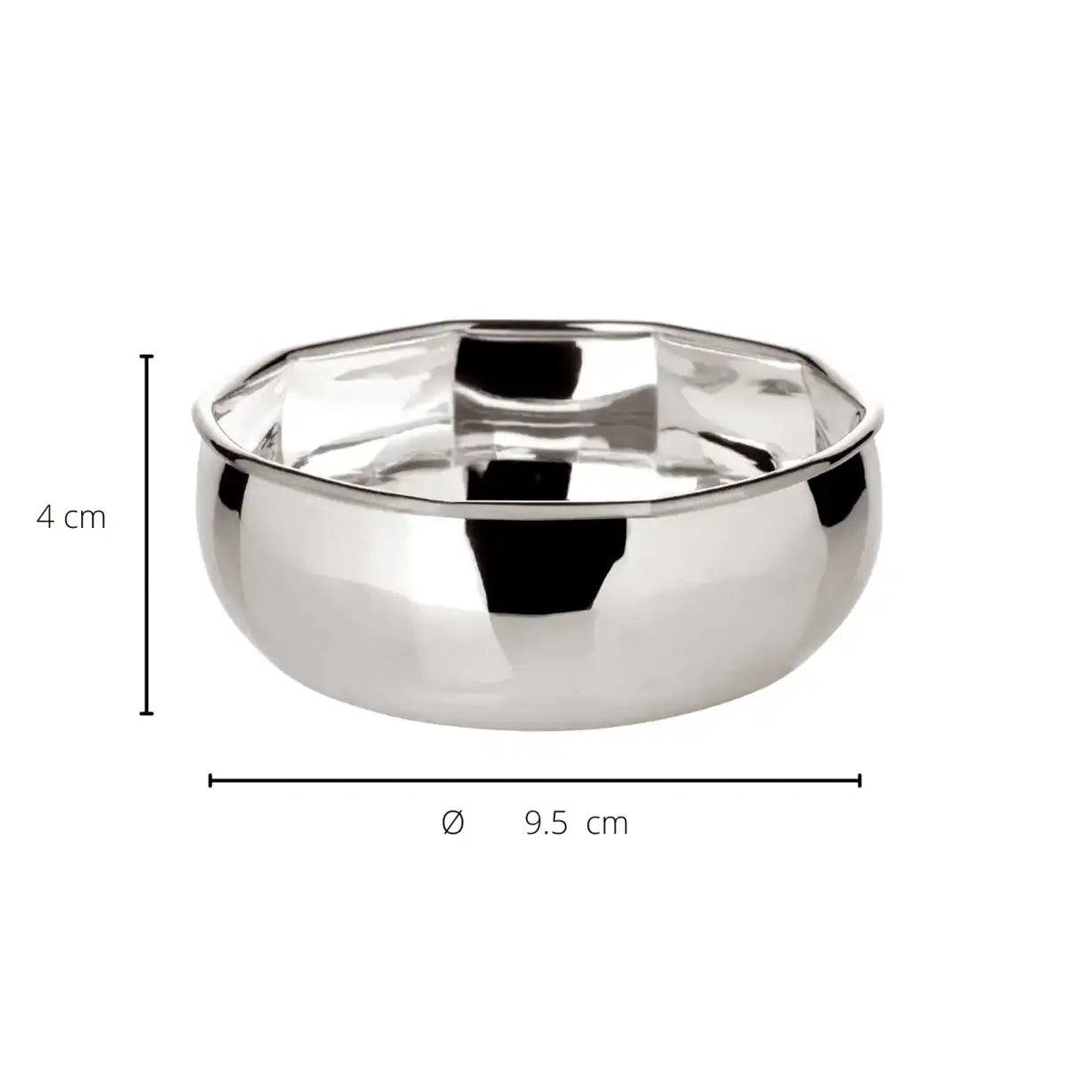 EDZARD Schale Dekoschale Servierschale Ten, 10-eckig, schwerversilbert, Durchmesser 10 cm, Höhe 4 cm - HomeDesign Knaus