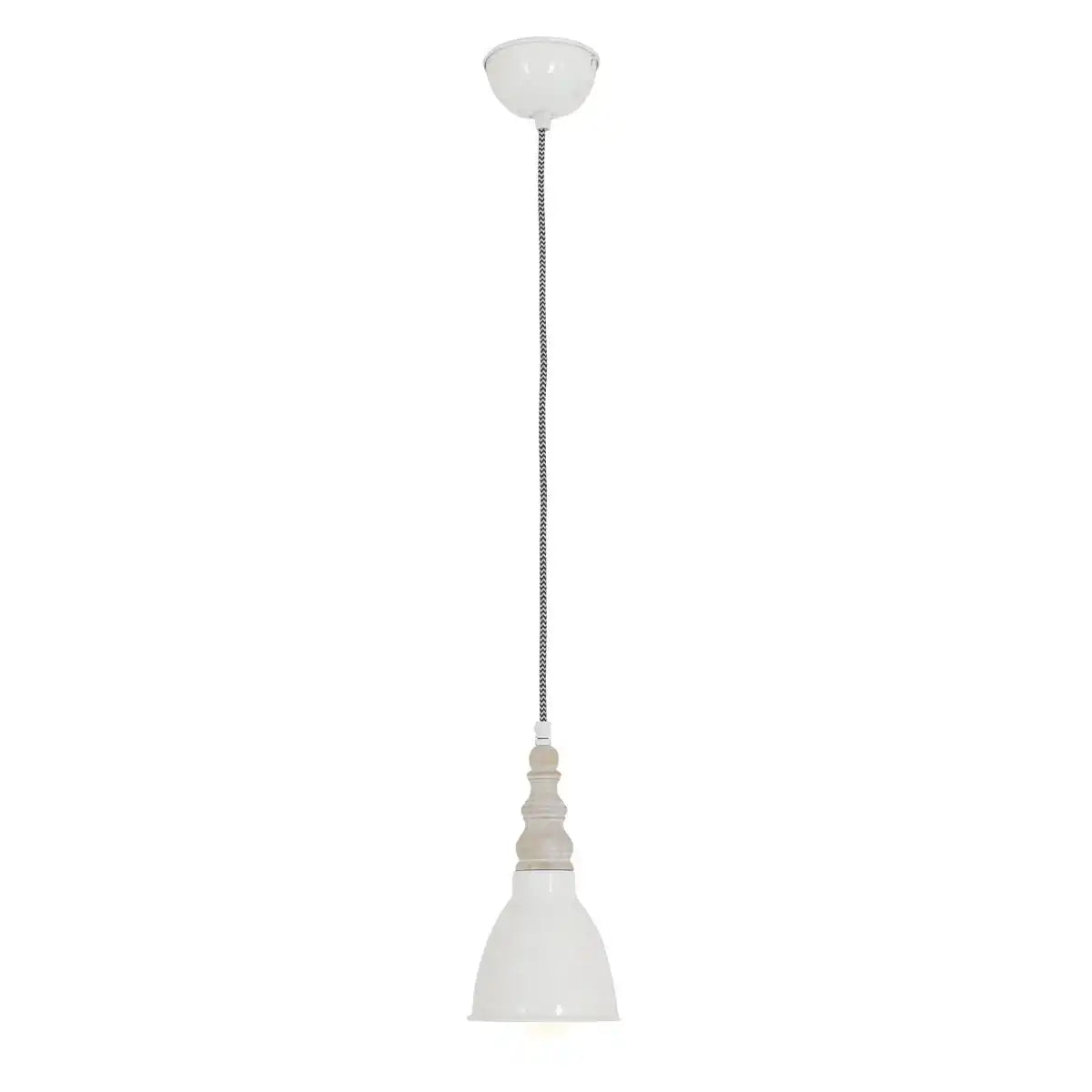 Metall-Pendelleuchte "DELHI" Retro Classic aus Metall und Naturmaterialien in Beige, E27