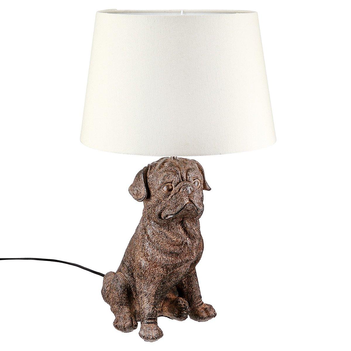 Tischleuchte Hund Mops, H.52 cm