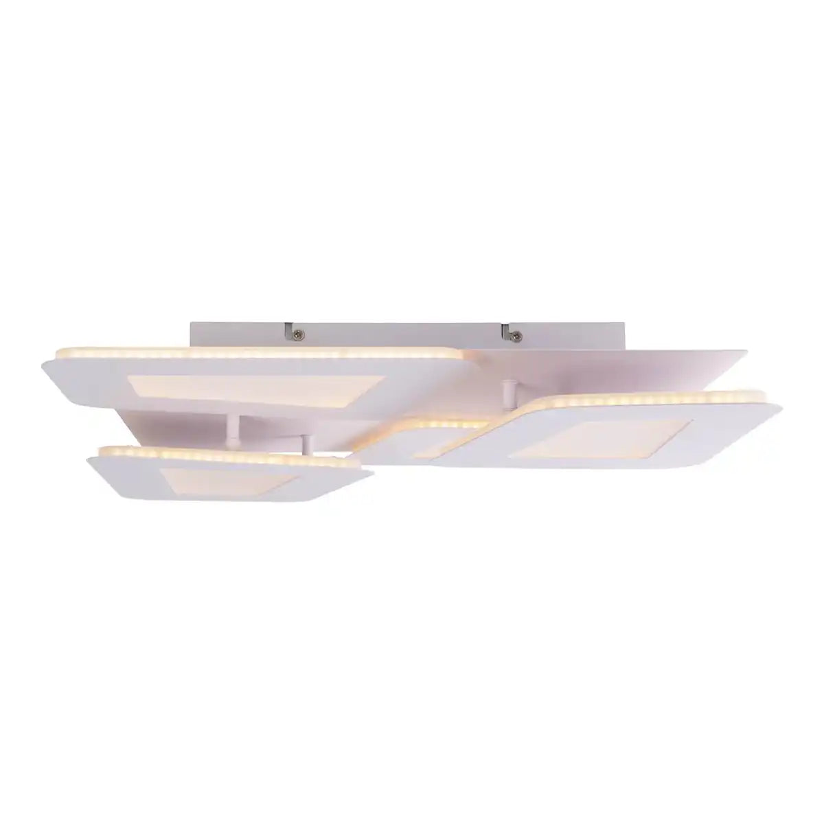 LED Deckenleuchte "SIMEN" 48 x 48 cm, Metall und Kunststoff, weiß, integrierte LEDs, warmweiß