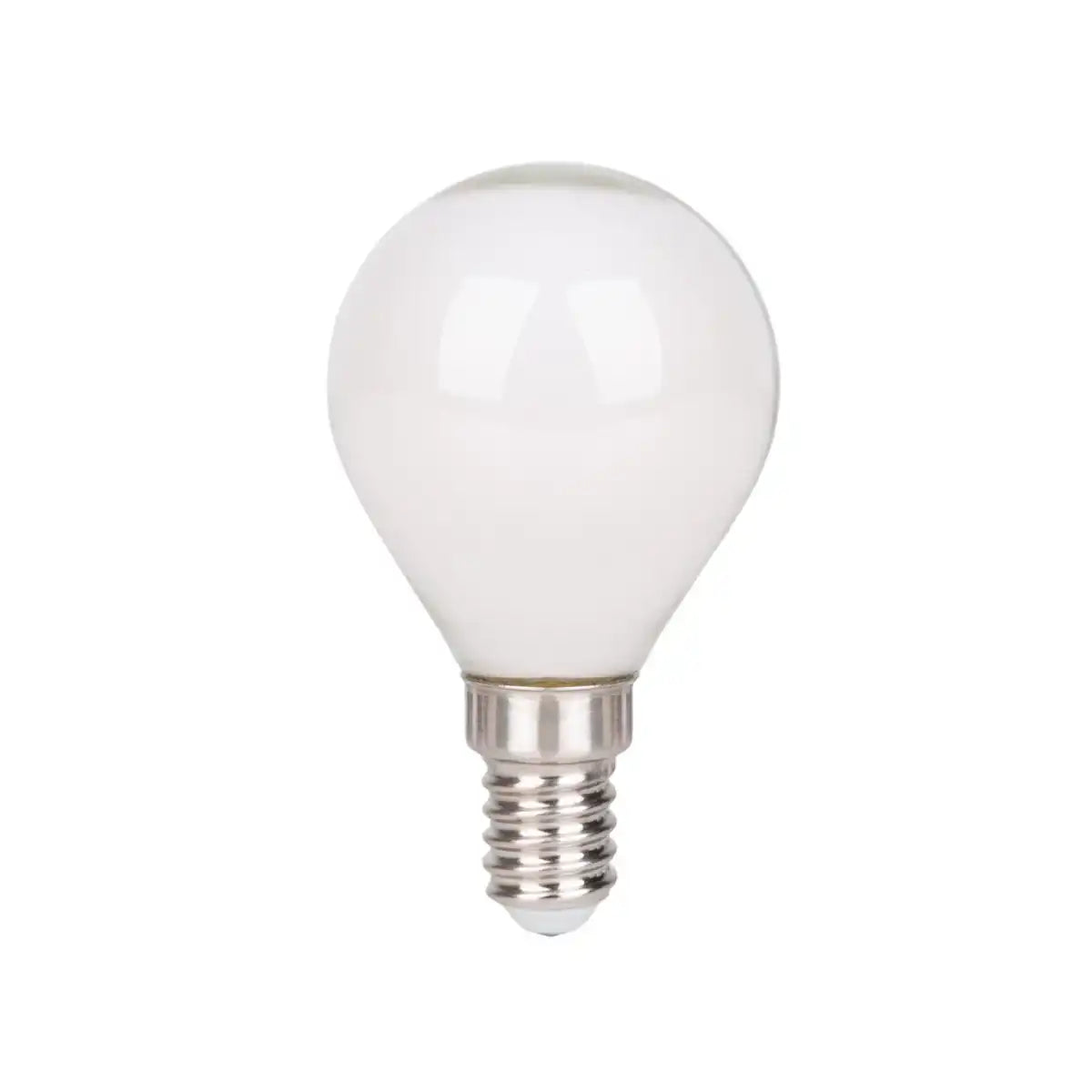 6er-Set LED Leuchtmittel mit E14-Fassung, Birnenform 4 Watt, aus Metall und Glas, milchig
