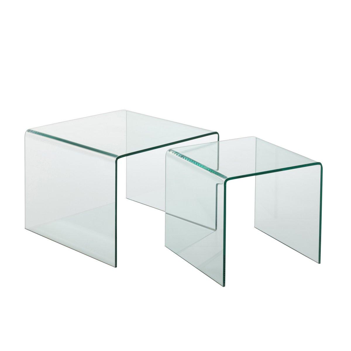 J-Line Beistelltisch – Glas – transparent