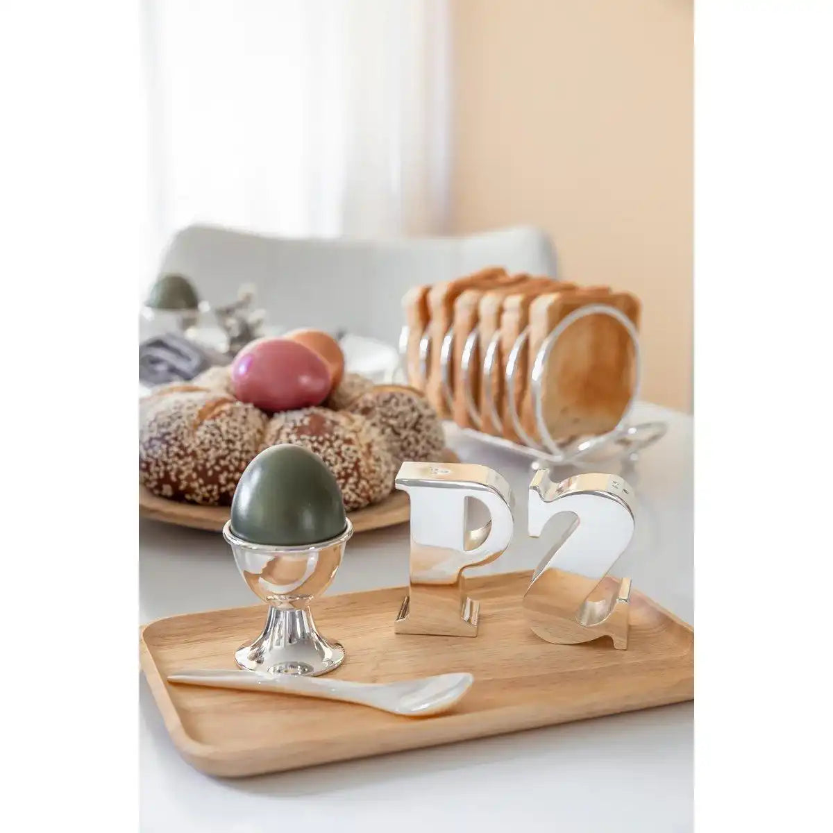 Eierbecher Classo, klassische Form, schwerversilbert, Höhe 5 cm - HomeDesign Knaus