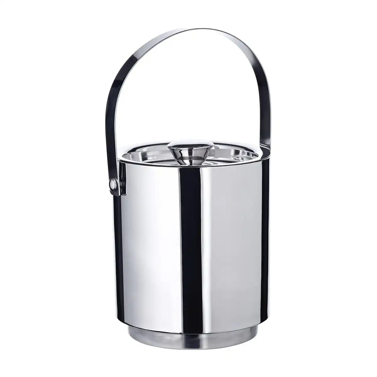 Eiseimer Seatlle (Höhe 16 cm) mit Deckel und Einsatz, Edelstahl hochglanzpoliert - HomeDesign Knaus