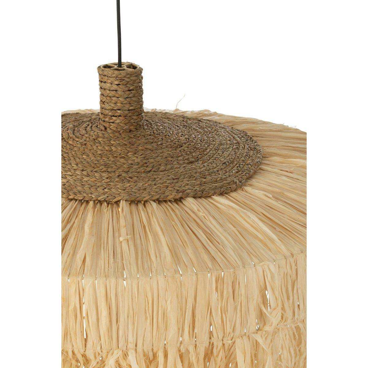 Elegante Hängelampe Rund Jute Natur handgefertigt - HomeDesign Knaus
