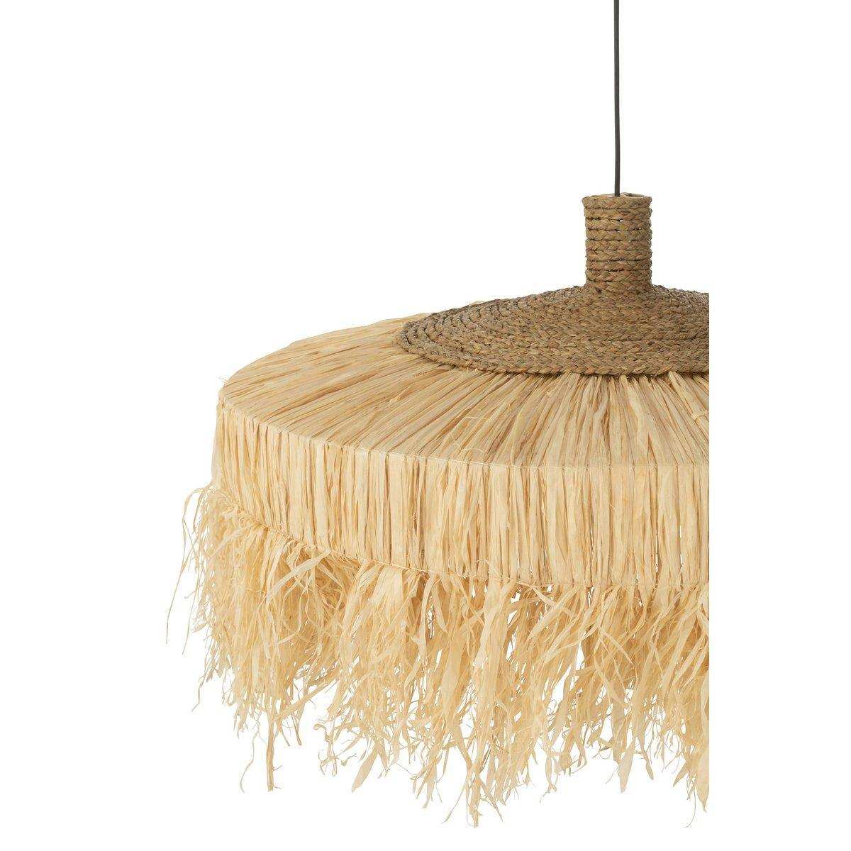 Elegante Hängelampe Rund Jute Natur handgefertigt - HomeDesign Knaus