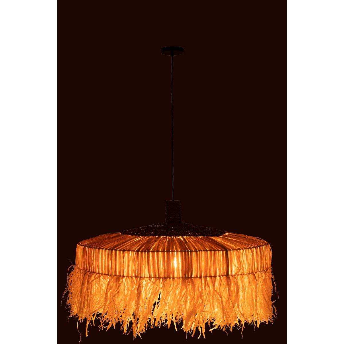Elegante Hängelampe Rund Jute Natur handgefertigt - HomeDesign Knaus
