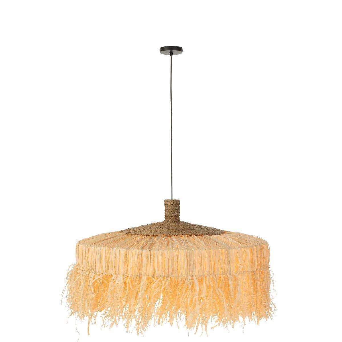Elegante Hängelampe Rund Jute Natur handgefertigt - HomeDesign Knaus