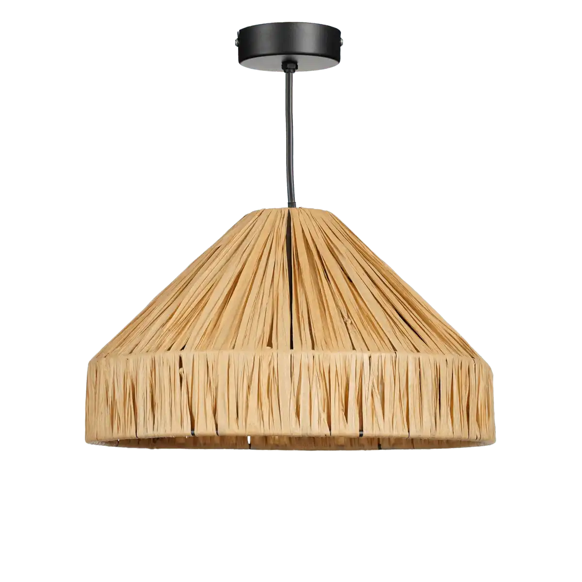 Elisa Hängelampe – H18 x Ø30 cm – Bast – Hellbraun - HomeDesign Knaus