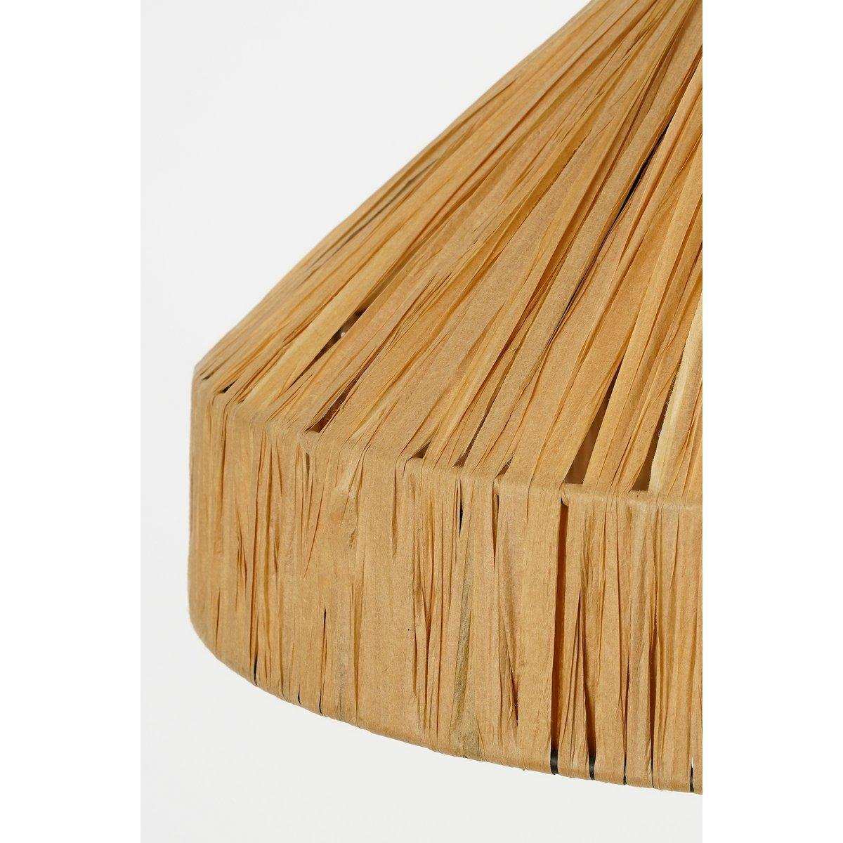 Elisa Hängelampe – H24 x Ø40 cm – Bast – Hellbraun - HomeDesign Knaus
