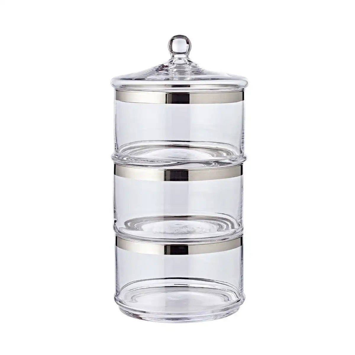 Ersatzdeckel (Höhe 8,5 cm, ø 20 cm) für Glasdose Vigo 1231 + 1245, mundgeblasenes Kristallglas - HomeDesign Knaus