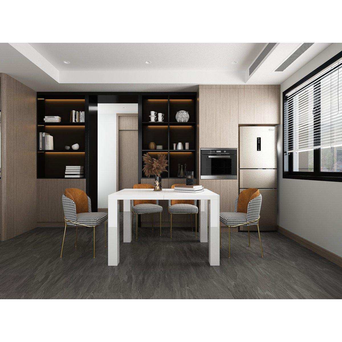Esstisch 120/180/240x80 cm weiß - HomeDesign Knaus