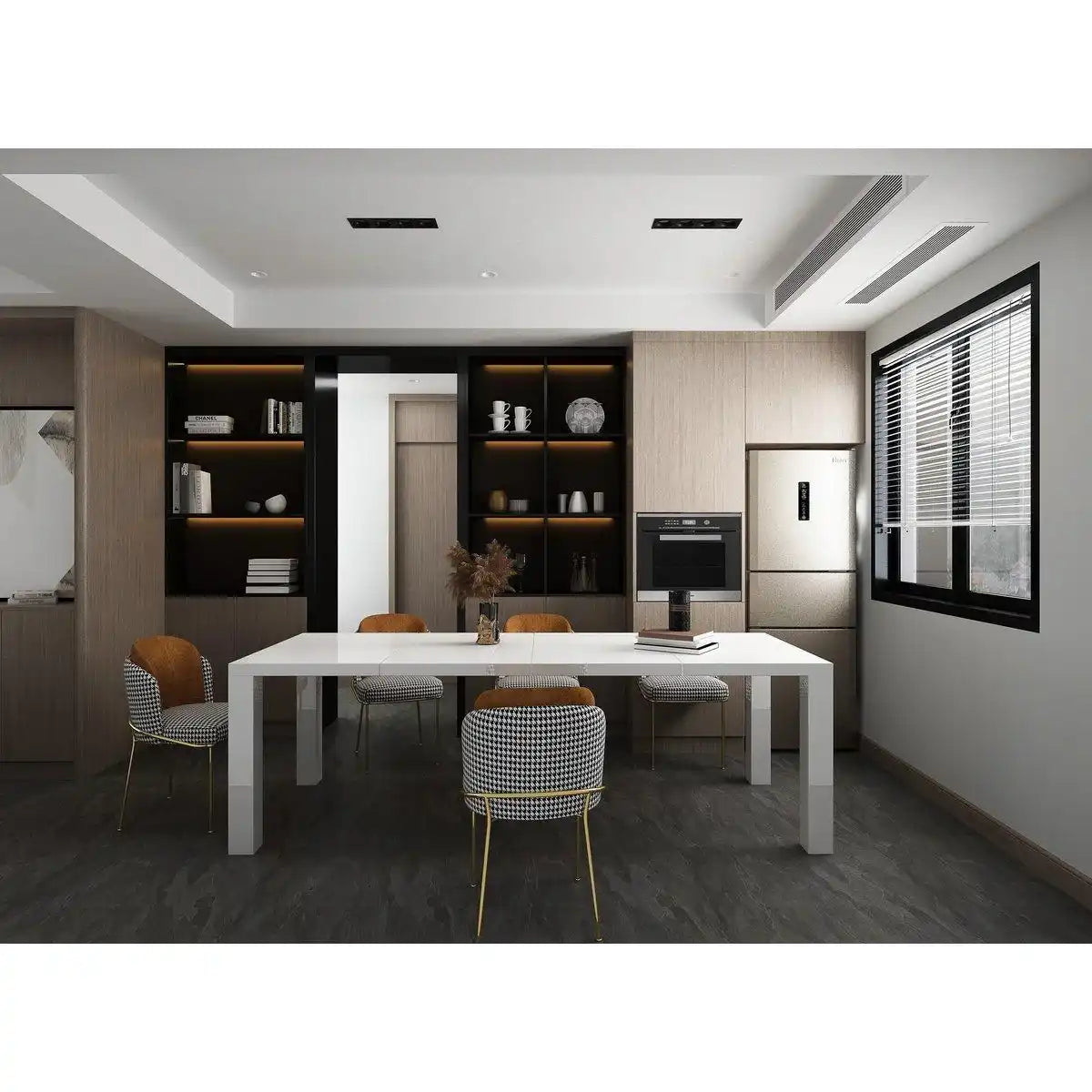 Esstisch 120/180/240x80 cm weiß - HomeDesign Knaus