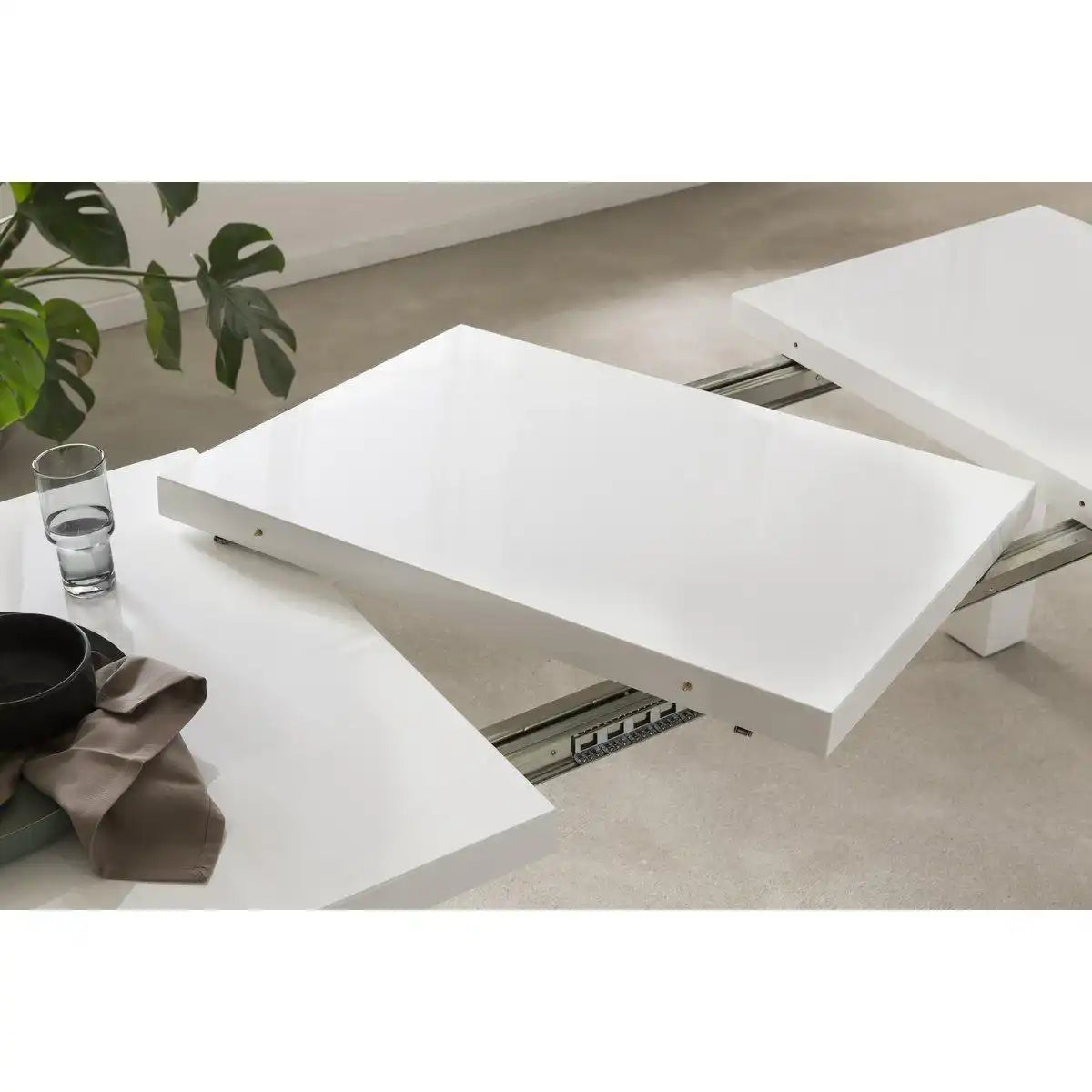 Esstisch 120/180/240x80 cm weiß - HomeDesign Knaus