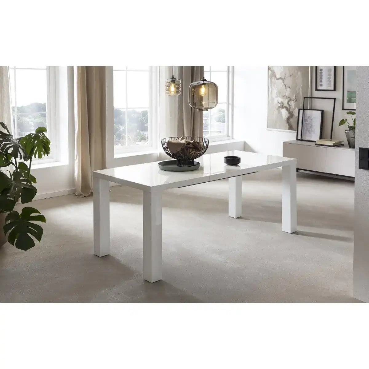 Esstisch 120/180/240x80 cm weiß - HomeDesign Knaus