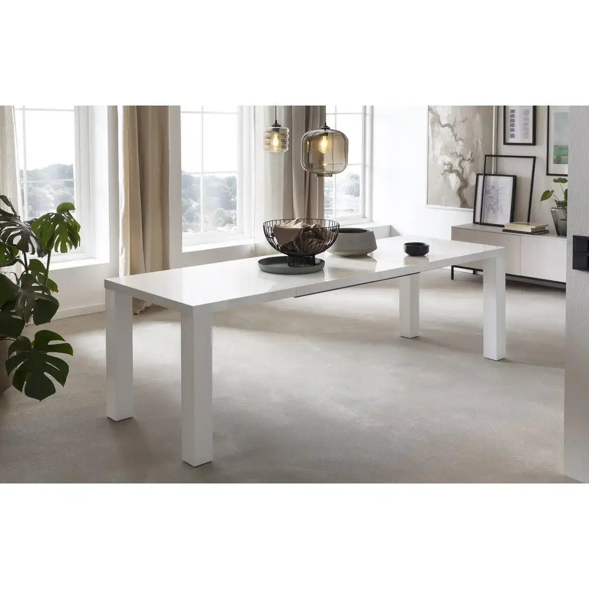 Esstisch 120/180/240x80 cm weiß - HomeDesign Knaus