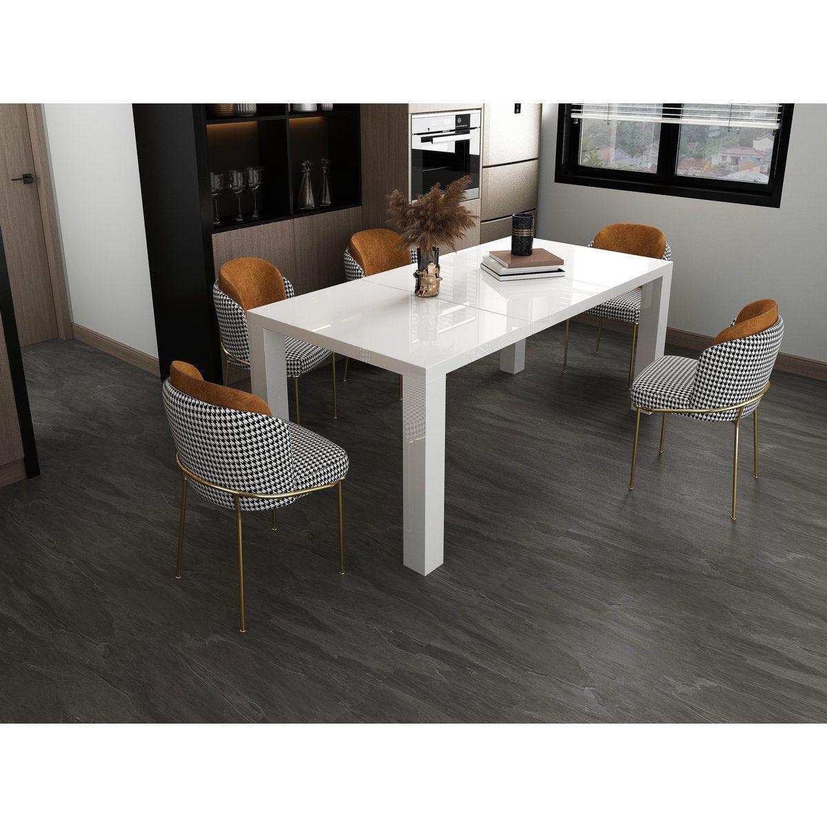 Esstisch 120/180/240x80 cm weiß - HomeDesign Knaus