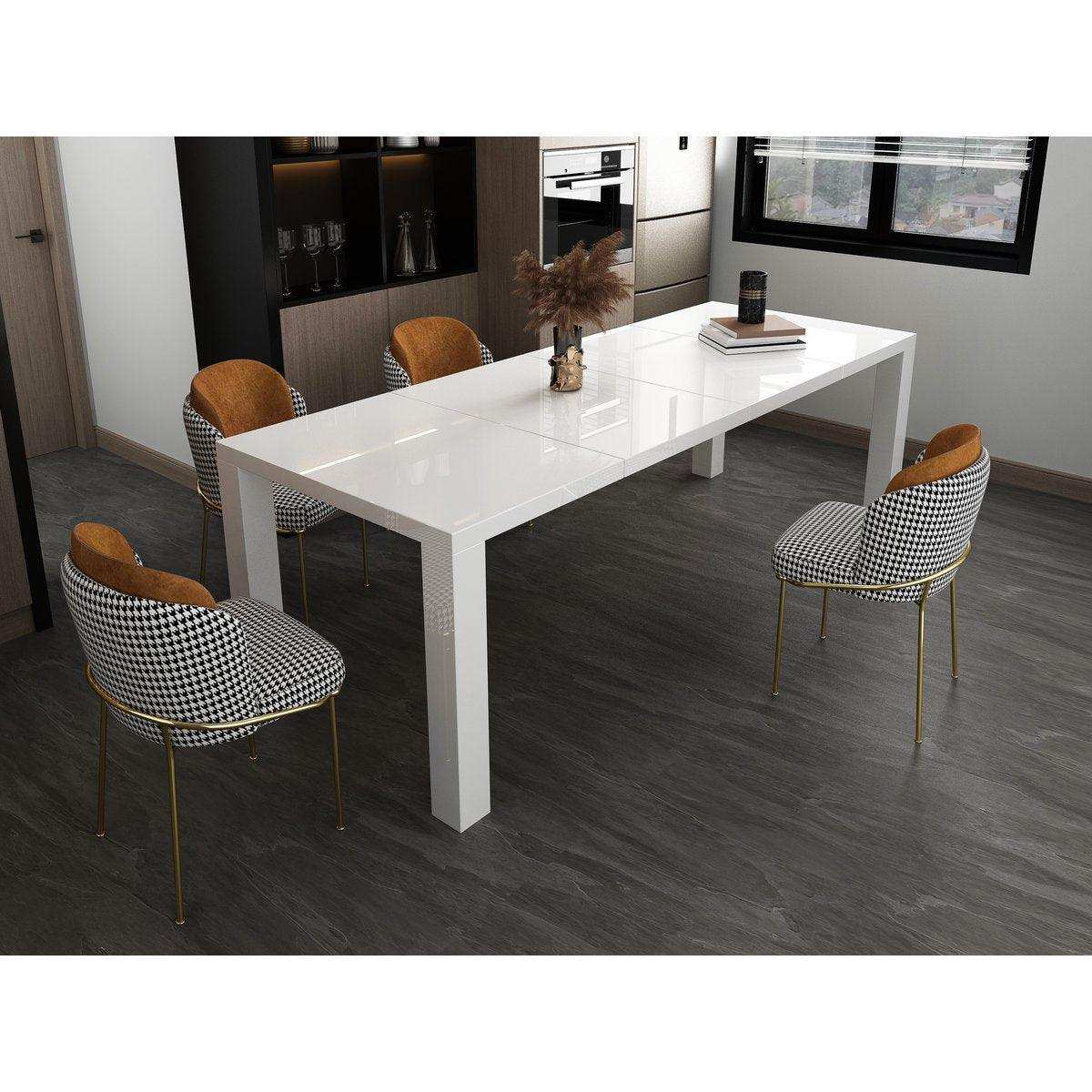 Esstisch 120/180/240x80 cm weiß - HomeDesign Knaus