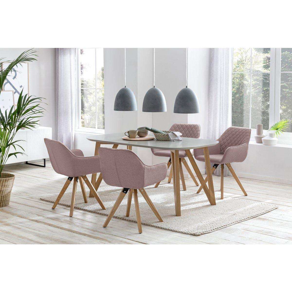 Esstisch 120x80x76 cm grau Eiche - HomeDesign Knaus