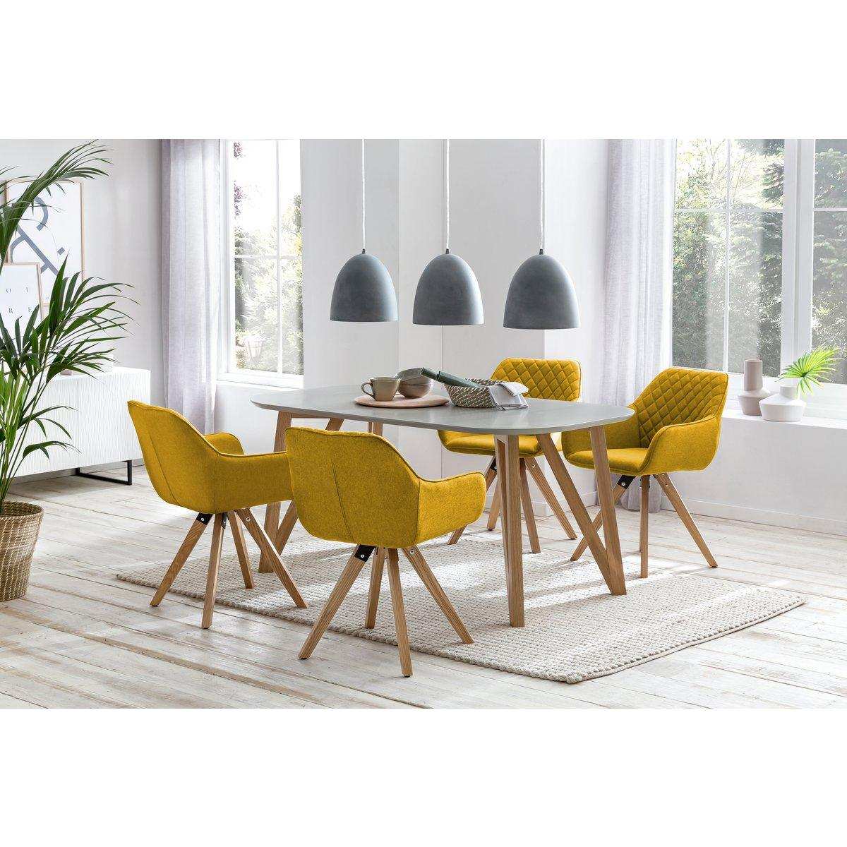 Esstisch 120x80x76 cm grau Eiche - HomeDesign Knaus