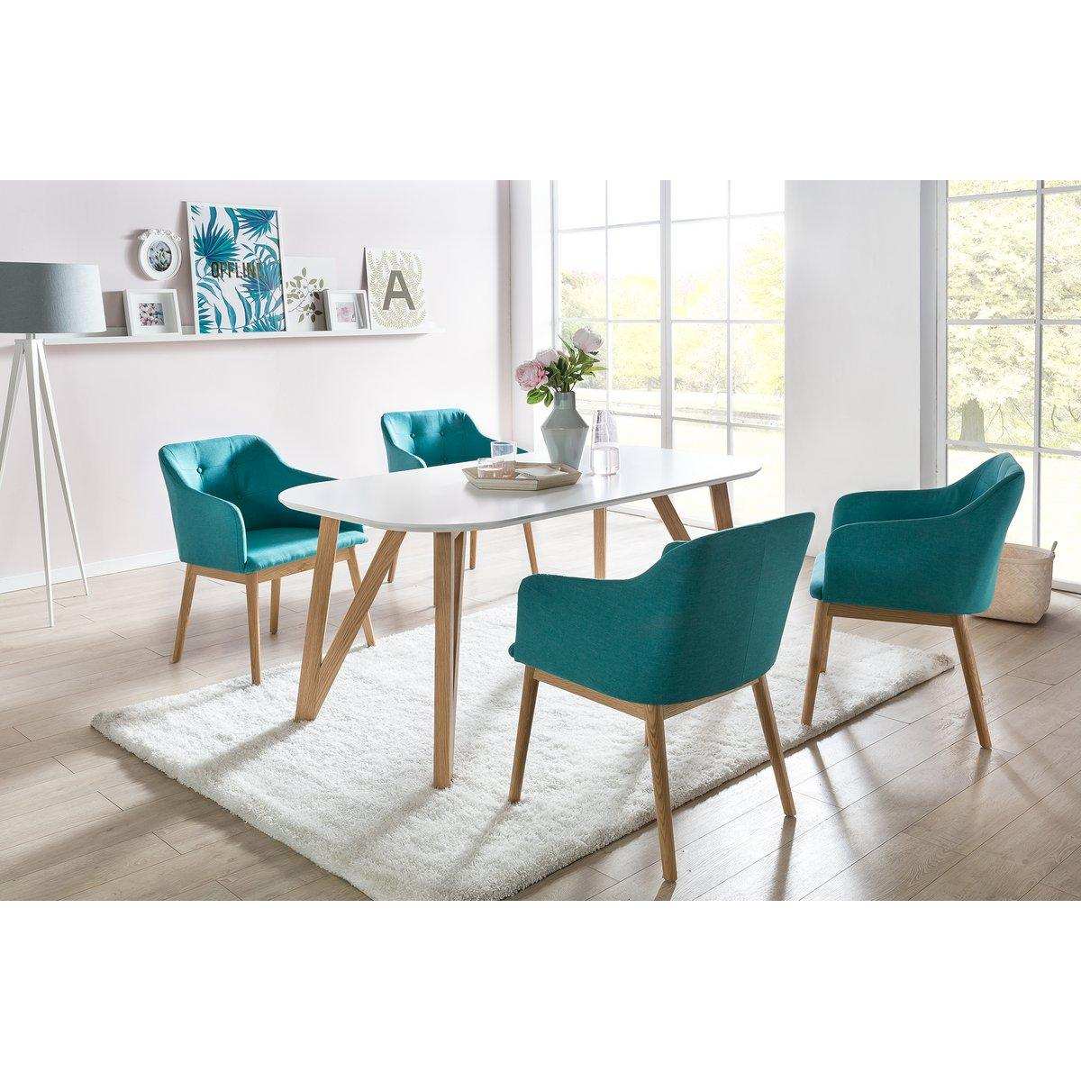 Esstisch 120x80x76 cm weiß Eiche - HomeDesign Knaus