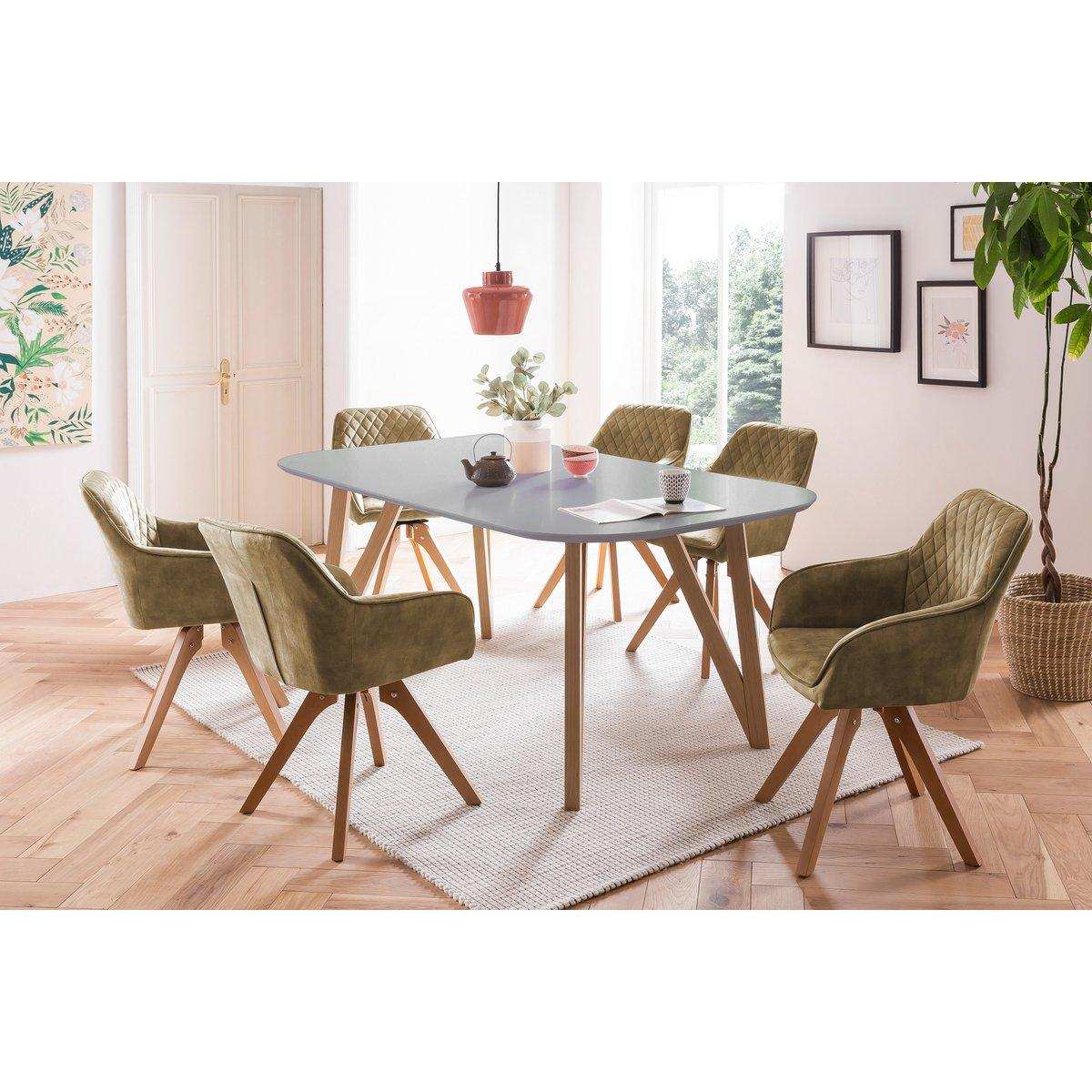 Esstisch 160x90x76 cm grau Eiche - HomeDesign Knaus