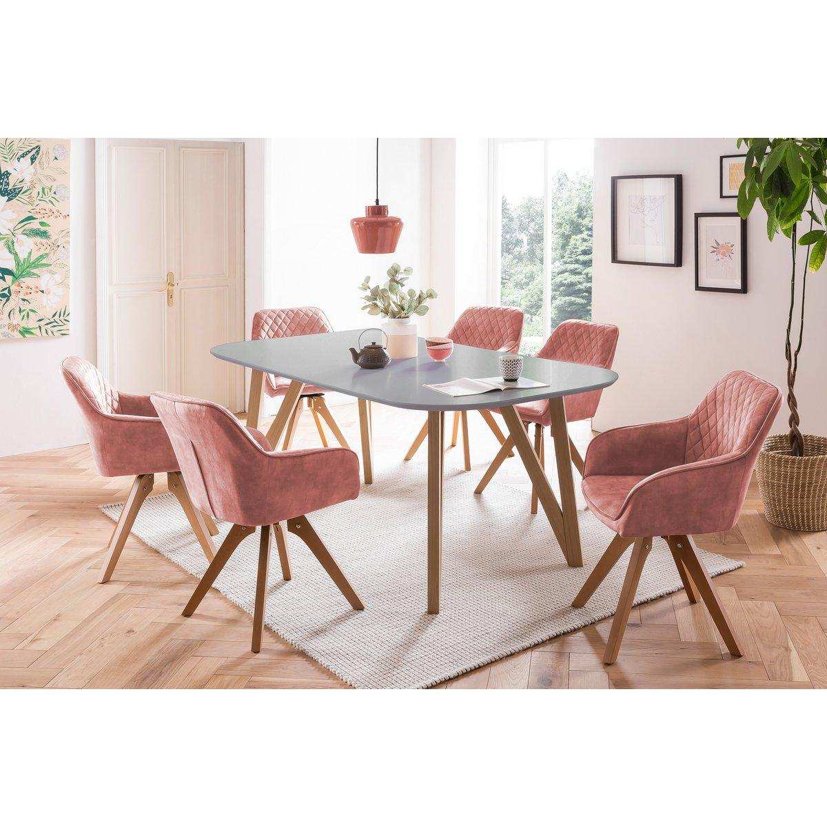 Esstisch 180x90x76 cm grau Eiche - HomeDesign Knaus