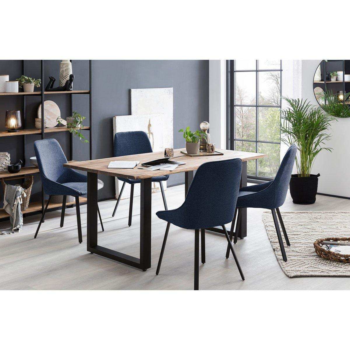 Esszimmerstuhl 2er Set Dunkelblau - HomeDesign Knaus